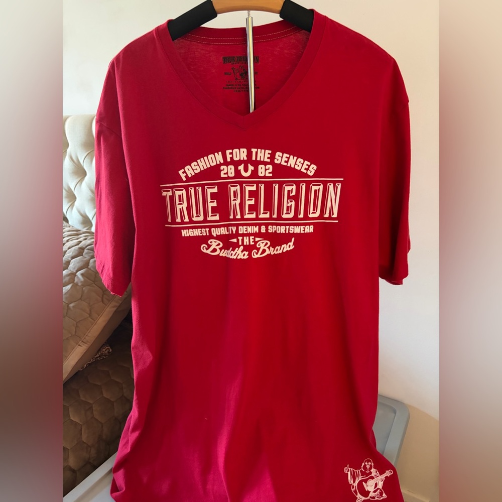 True Religion V-Neck Red Tee